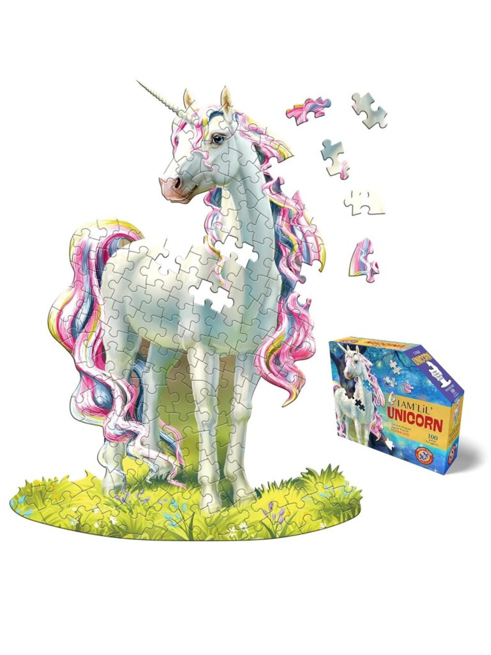 I Am Lil' Unicorn OVERSIZED Puzzle 26"x33", 100 Pieces + Poster COMPLETE